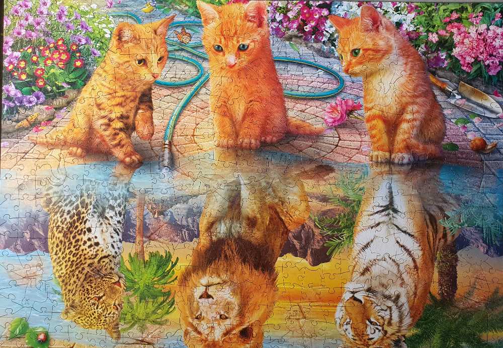 Kittens Reflections - Wentworth Wooden Puzzles puzzle collectible [Barcode 6050265381622] - Main Image 2