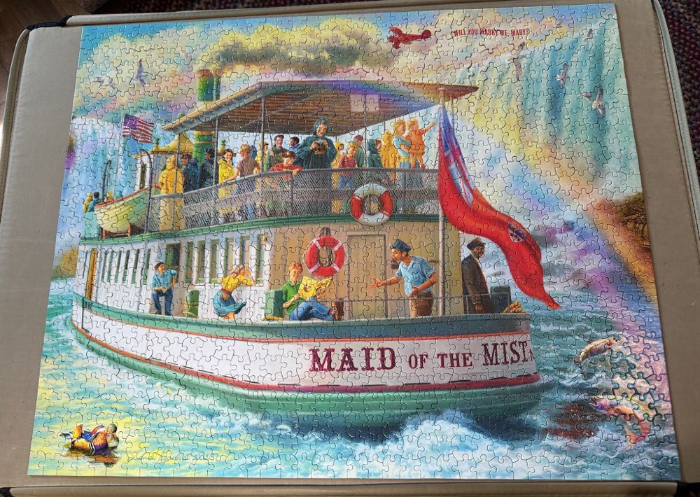 Family Road Trip - Niagara Falls - White Mountain puzzle collectible [Barcode 724819266654] - Main Image 2