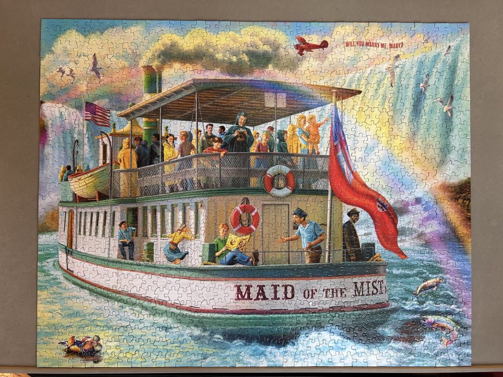 Family Road Trip Niagara Falls - White Mountain Puzzles puzzle collectible [Barcode 724819266654] - Main Image 2