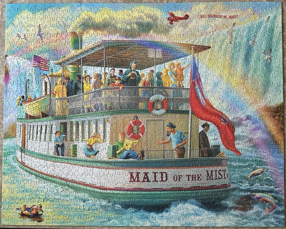 Family Road Trip Niagara Falls - White Mountain Puzzles puzzle collectible [Barcode 724819266654] - Main Image 3