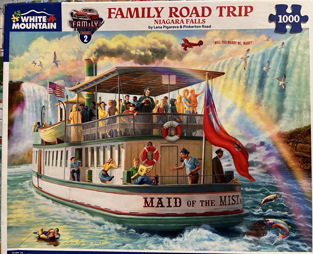Family Road Trip Niagara Falls - White Mountain Puzzles puzzle collectible [Barcode 724819266654] - Main Image 4