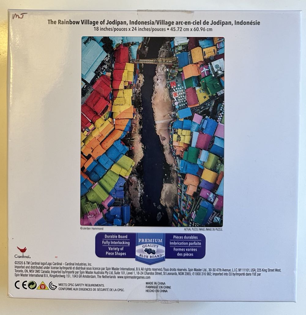 The Rainbow Village Of Jodipan Indonesia - Cardinal puzzle collectible [Barcode 778988332474] - Main Image 2
