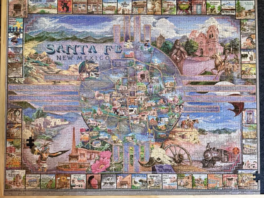Santa Fe New Mexico - White Mountain puzzle collectible [Barcode 724819246922] - Main Image 2