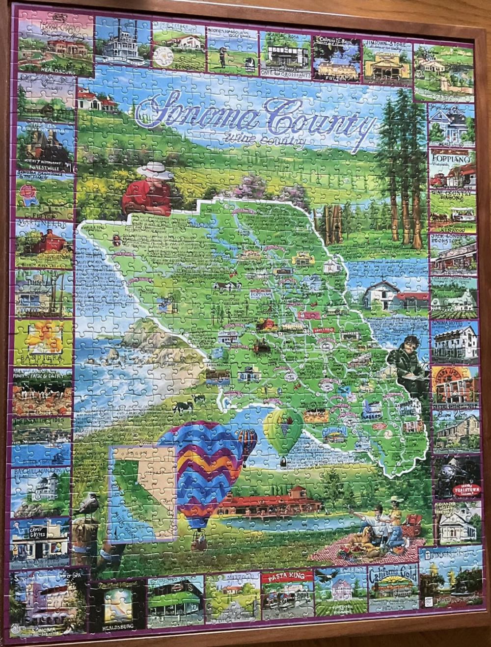 Sonoma County California Wine Country/Sealed/SellShip - White Mountain Graphics puzzle collectible [Barcode 724819246939] - Main Image 3