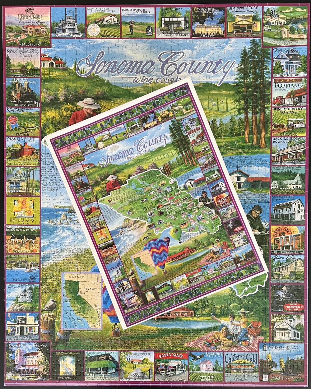 Sonoma County California Wine Country/Sealed/SellShip - White Mountain Graphics puzzle collectible [Barcode 724819246939] - Main Image 4