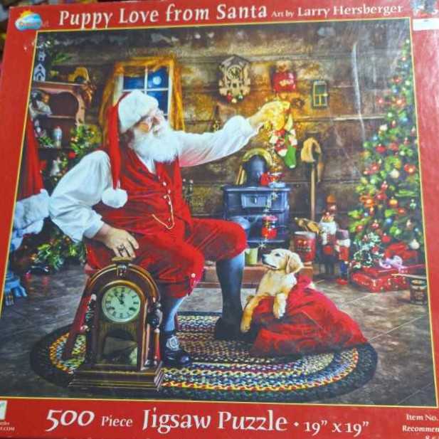 Puppy Love From Santa - Sunout puzzle collectible [Barcode 796780394308] - Main Image 1