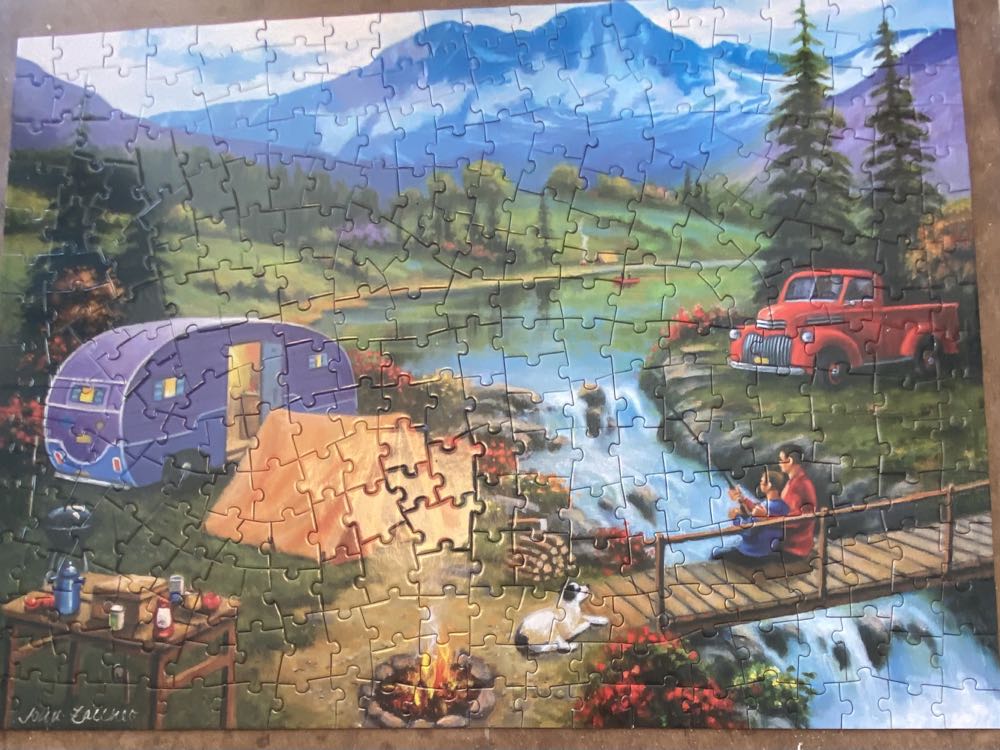 Fishing By The Falls - Bits & Pieces puzzle collectible [Barcode 192949075215] - Main Image 2