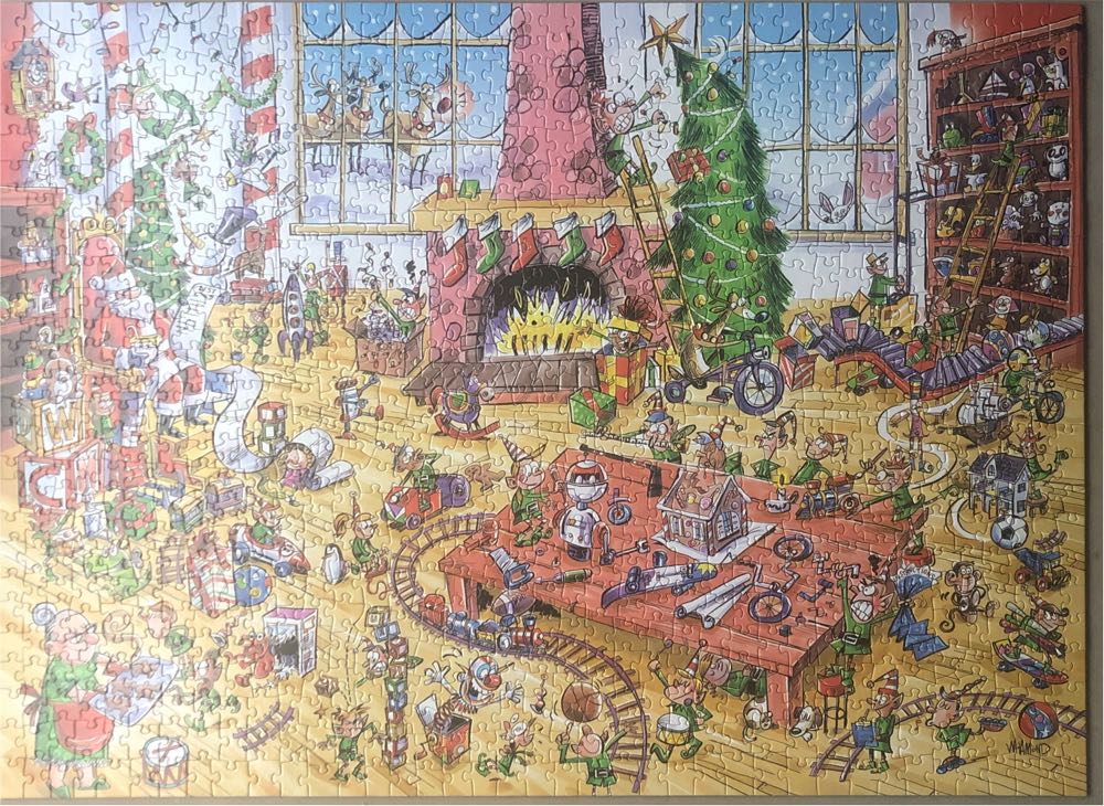 Elves At Work - Doodletown - Cobble Hill puzzle collectible [Barcode 625012445078] - Main Image 2