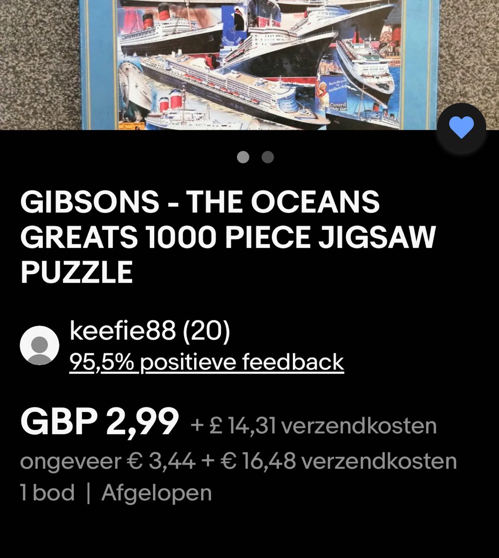 The Oceans Great - Gibsons puzzle collectible [Barcode 5012269008104] - Main Image 4