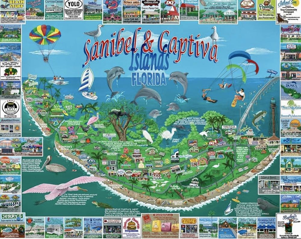 Sanibel & Captiva Islands Florida - White Mountain Puzzles puzzle collectible [Barcode 724819256433] - Main Image 2