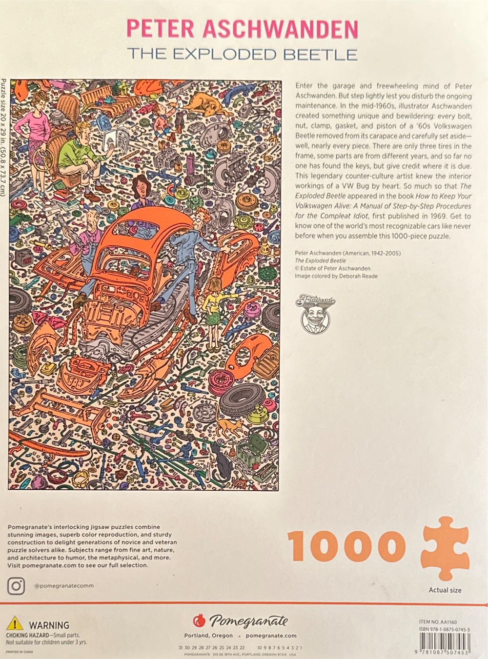 The Exploded Beetle - Pomegranate Art Piece Puzzle puzzle collectible [Barcode 9781087507453] - Main Image 3