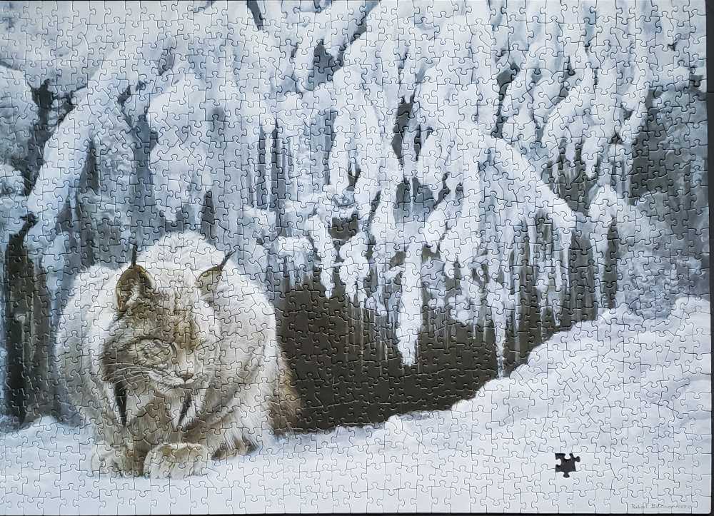 Dozing Lynx - Cobble Hill puzzle collectible [Barcode 625012518284] - Main Image 2