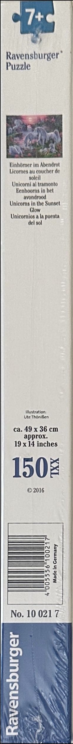 Unicorns In The Sunset Glow - Ravensburger 🇩🇪 puzzle collectible [Barcode 4005556100217] - Main Image 2