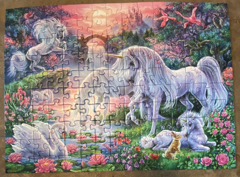 Unicorns In The Sunset Glow - Ravensburger 🇩🇪 puzzle collectible [Barcode 4005556100217] - Main Image 3