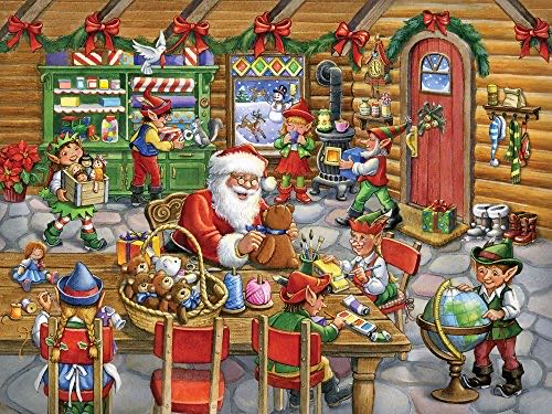 Santa’s Workshop Jigsaw Puzzle 550 Piece - Vermont Christmas Company 🇺🇸 puzzle collectible [Barcode 871241004788] - Main Image 1