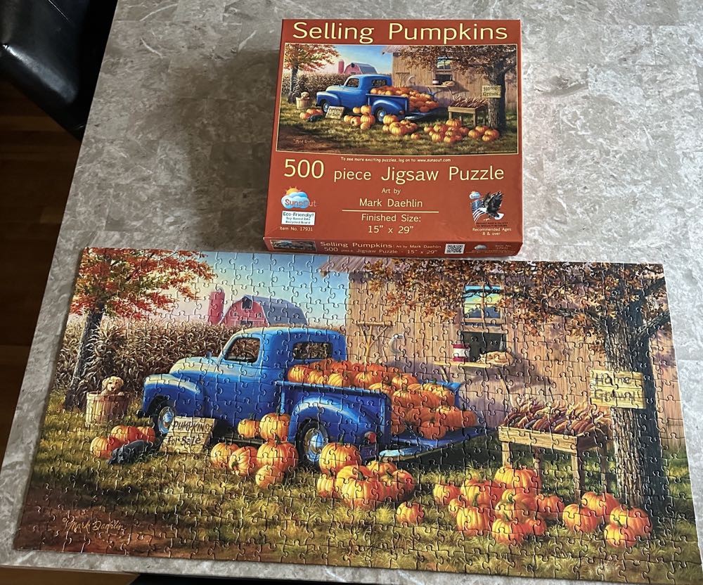 Selling Pumpkins - SunsOut puzzle collectible [Barcode 796780179318] - Main Image 2