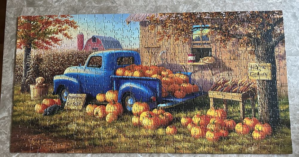 Selling Pumpkins - SunsOut puzzle collectible [Barcode 796780179318] - Main Image 3