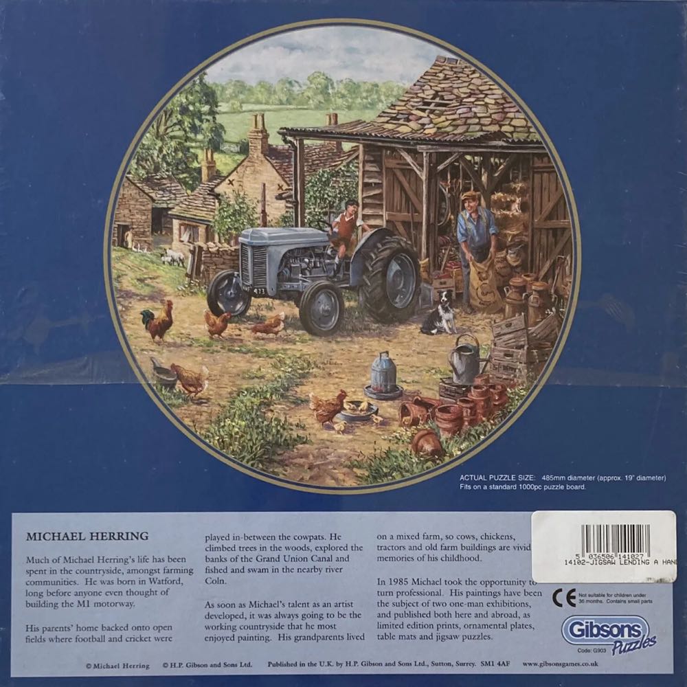 Lending A Hand 🔴 🟦 - Gibsons puzzle collectible [Barcode 536506141027] - Main Image 3