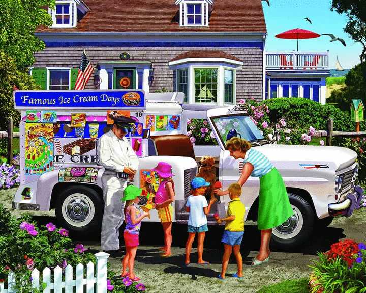 Ice Cream Truck - White Mountain puzzle collectible [Barcode 724819261390] - Main Image 2