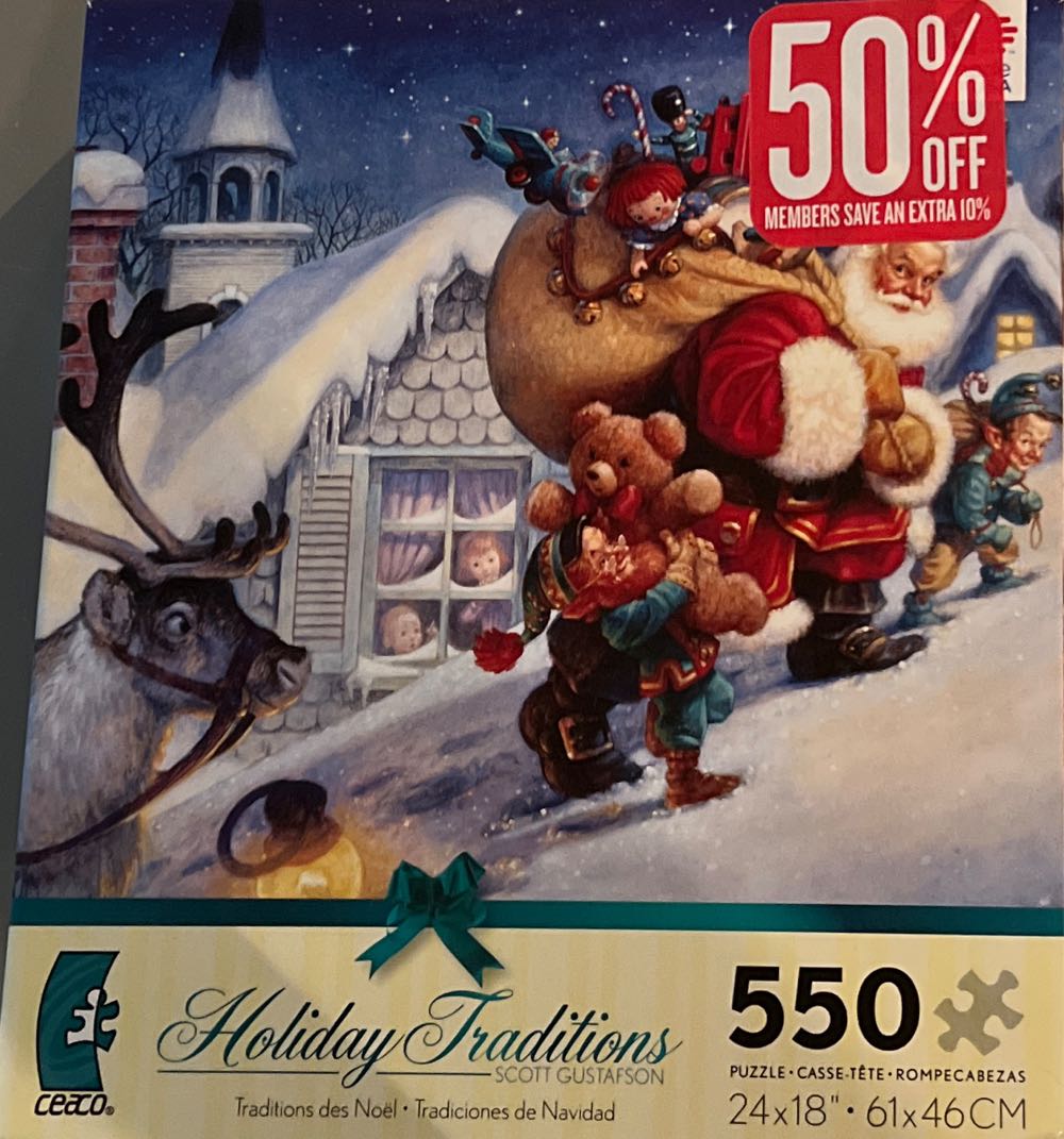 Holiday Traditions - Cozy Animal Christmas  - Ceaco puzzle collectible [Barcode 9781934232507] - Main Image 2