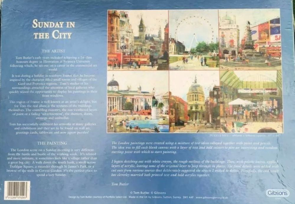 Sunday In The City - Gibsons puzzle collectible [Barcode 5012269070293] - Main Image 4