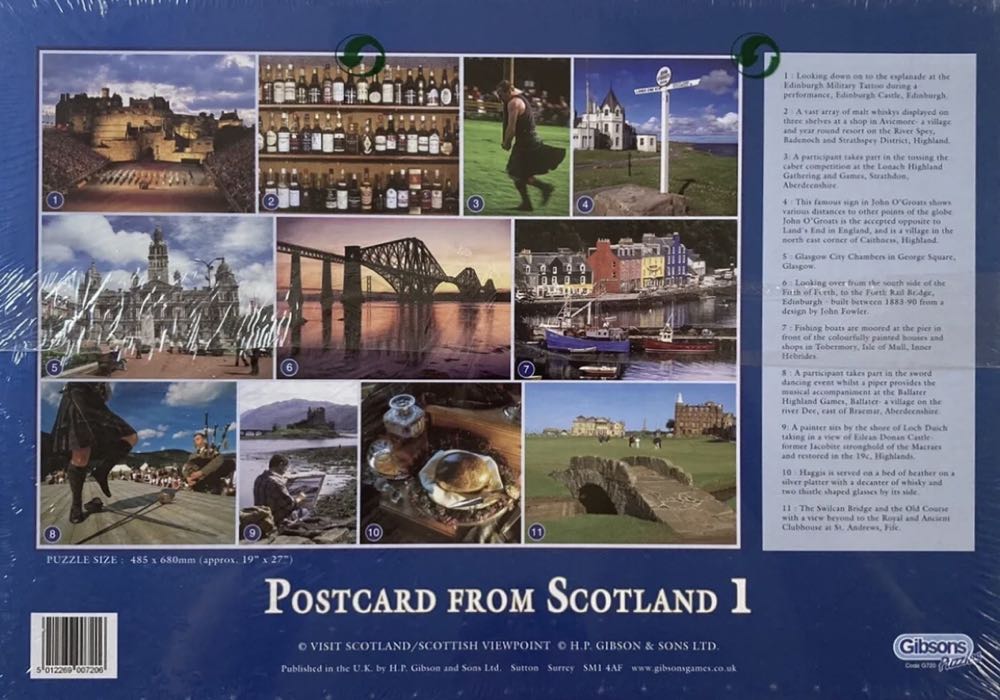 Postcard From Scotland I - Gibsons puzzle collectible [Barcode 5012269007206] - Main Image 3