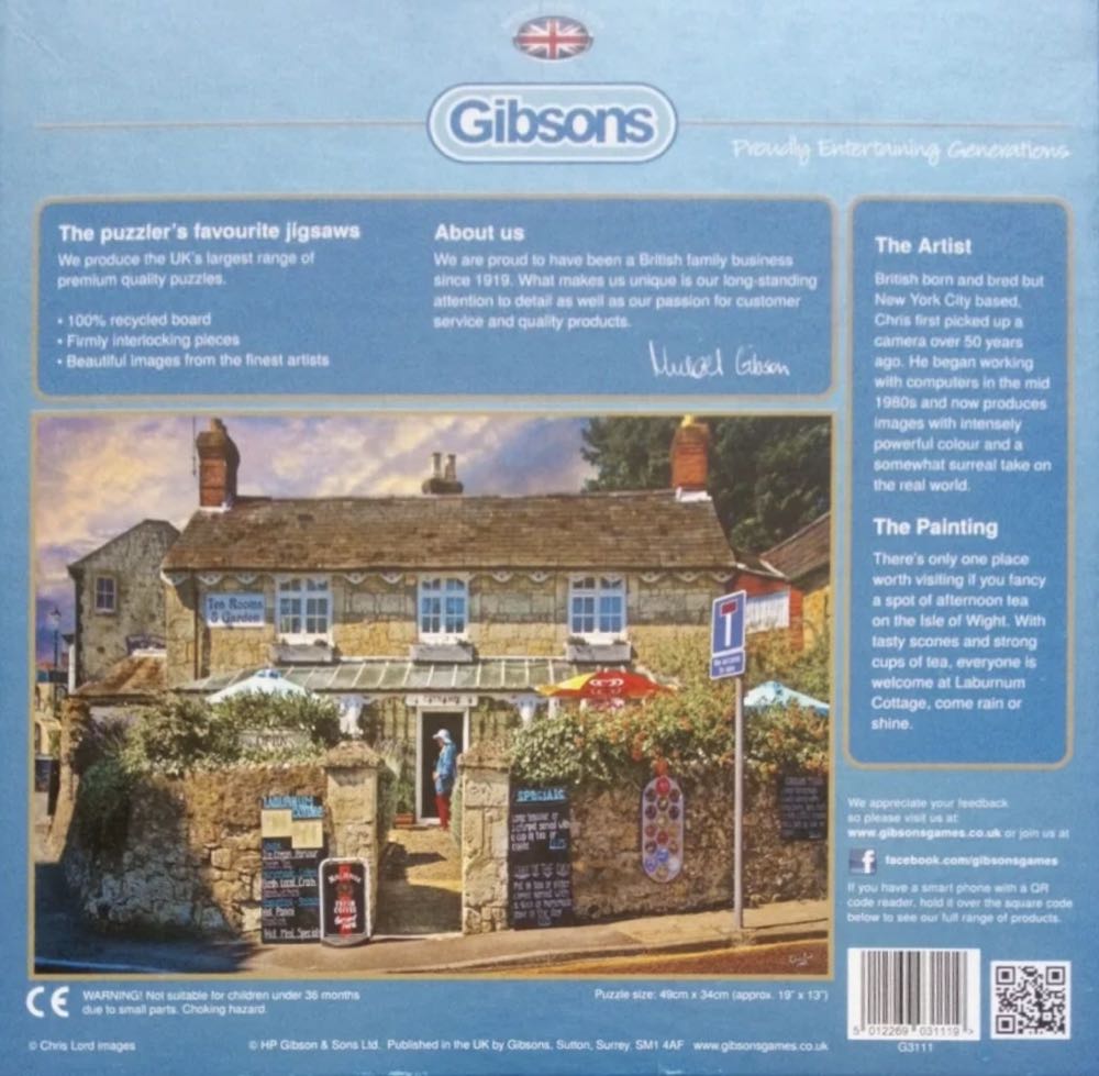 Tea On The Isle - Gibsons puzzle collectible [Barcode 5012269031119] - Main Image 4