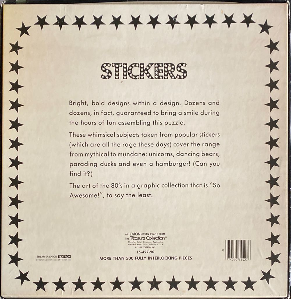 Stickers - Eaton puzzle collectible [Barcode 074040154276] - Main Image 2