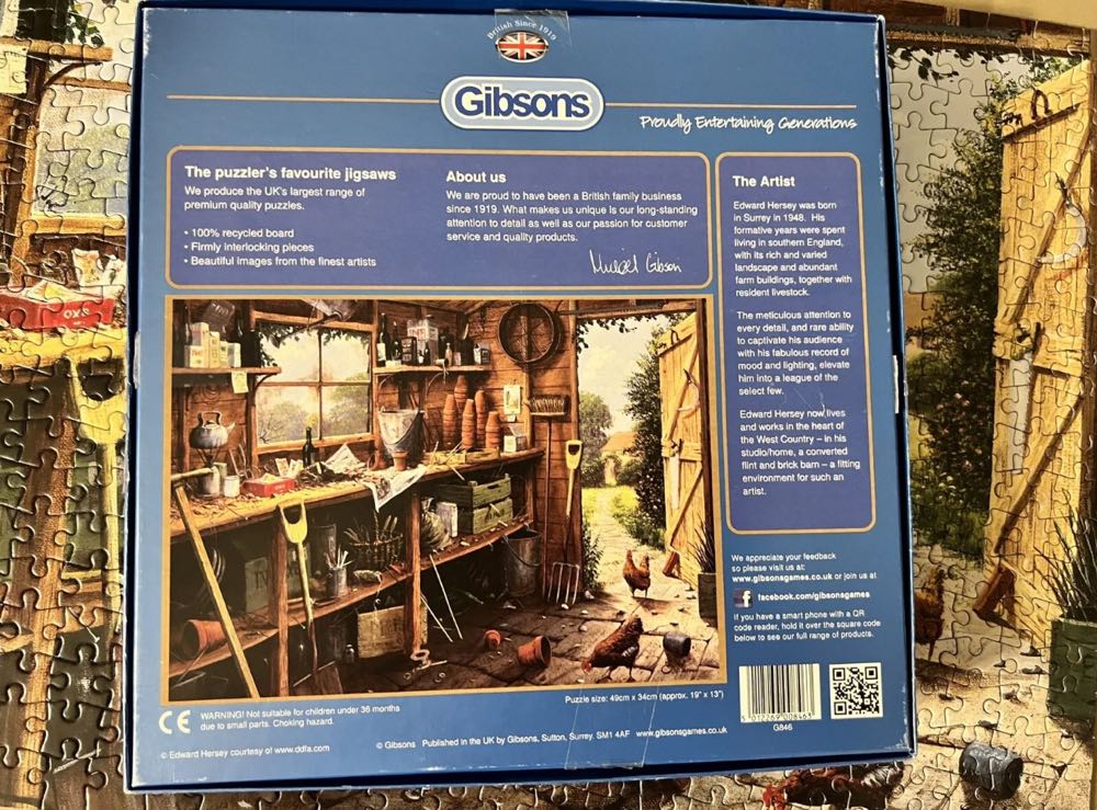 The Garden Shed - Gibsons puzzle collectible [Barcode 5012269008463] - Main Image 4