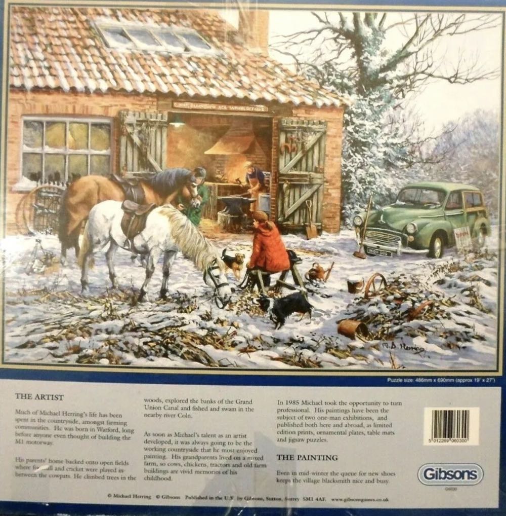 The Village Blacksmith - Gibsons puzzle collectible [Barcode 5012269060300] - Main Image 2