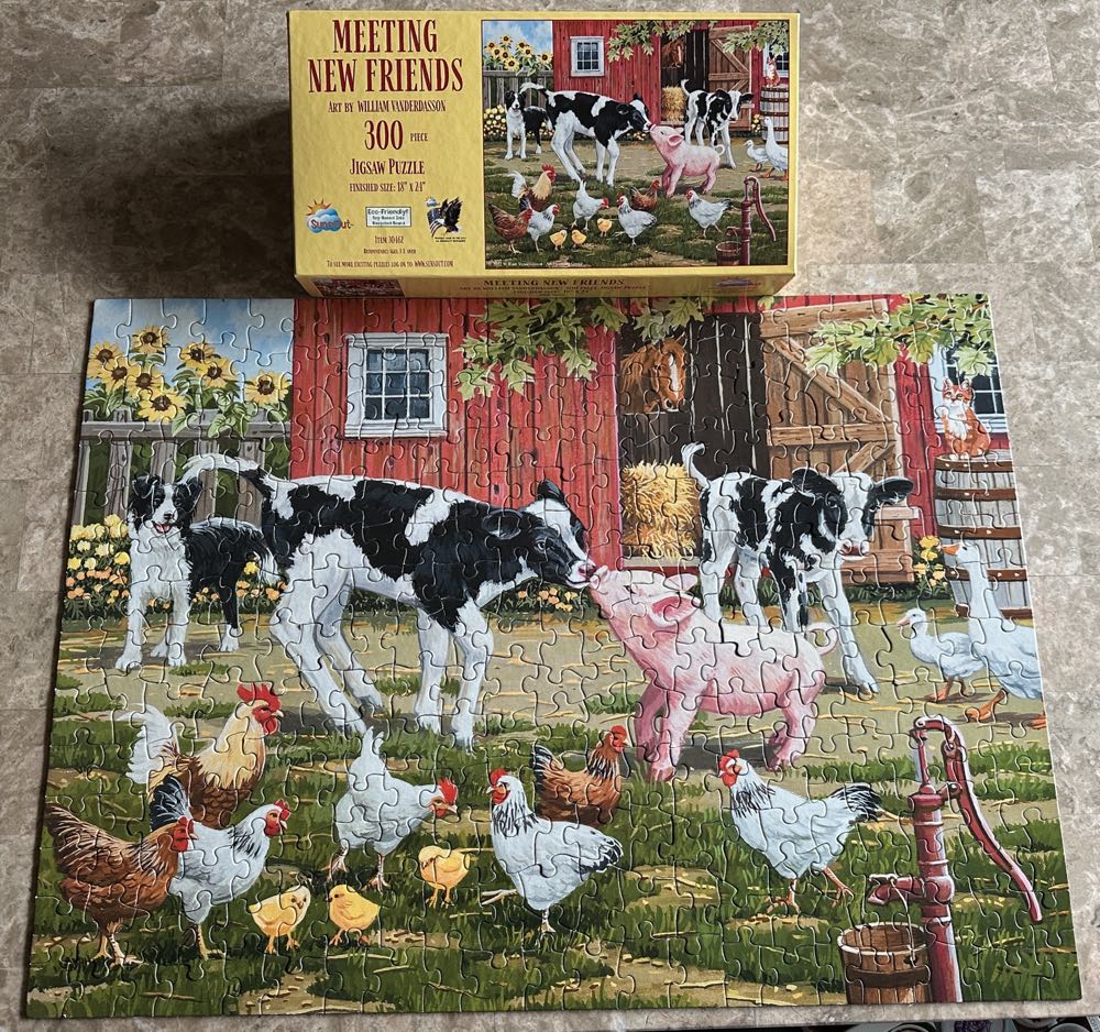 Meeting New Friends - SunsOut puzzle collectible [Barcode 796780304628] - Main Image 2