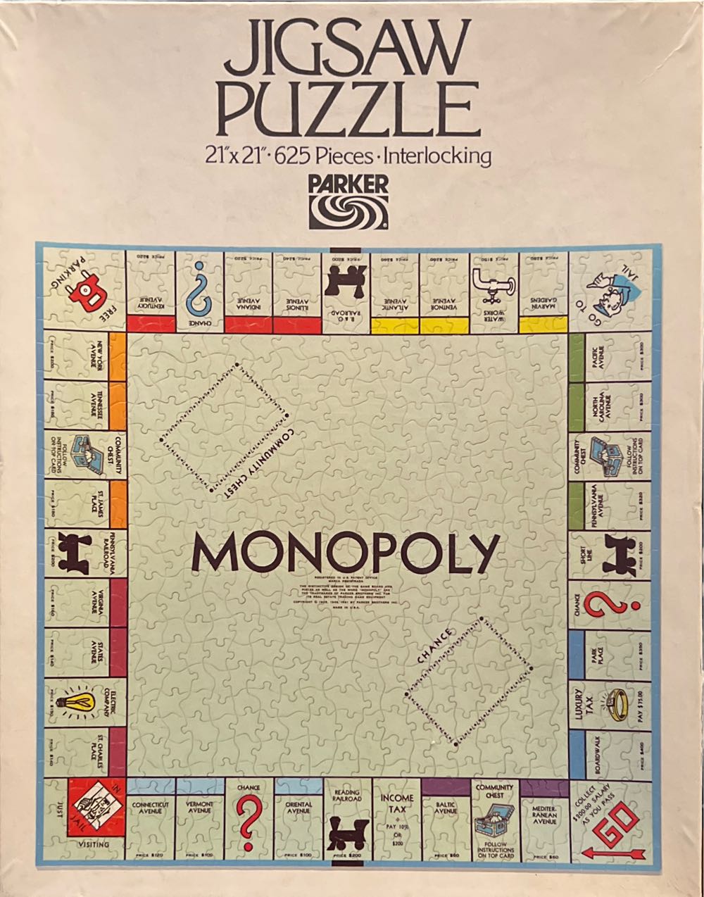 Monopoly Puzzle Parker Brothers  puzzle collectible - Main Image 1