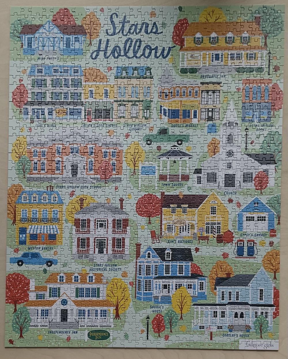 Gilmore Girls Stars Hollow Map - Hallmark 🇺🇸 puzzle collectible - Main Image 2
