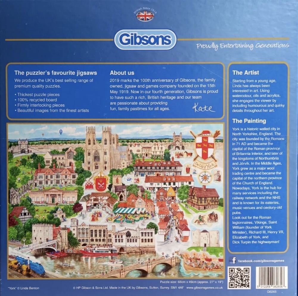 York - Gibsons puzzle collectible [Barcode 5012269062656] - Main Image 2