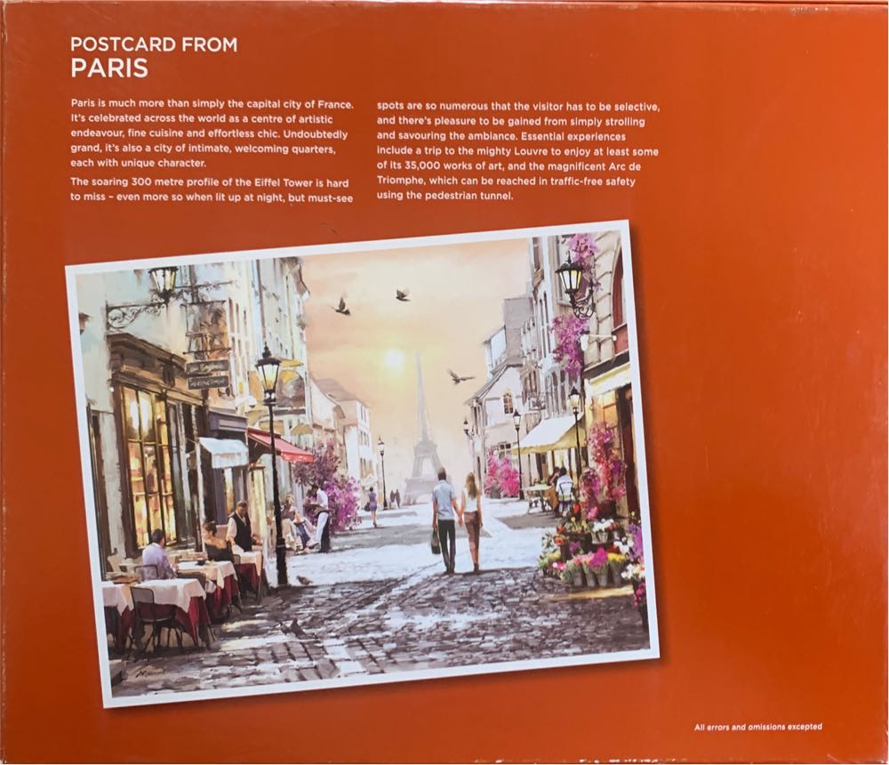 Postcard From Paris - WH Smith puzzle collectible [Barcode 5013872029159] - Main Image 3