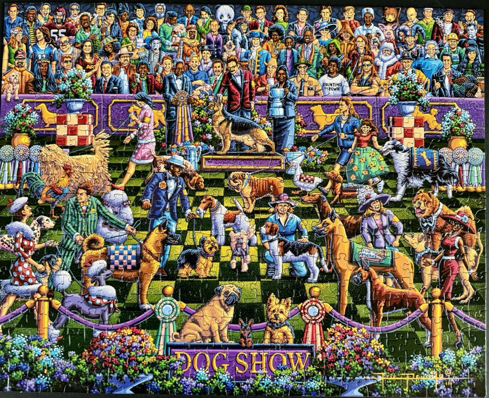 Dog Show - Sold - Dowdle puzzle collectible [Barcode 671095140034] - Main Image 2