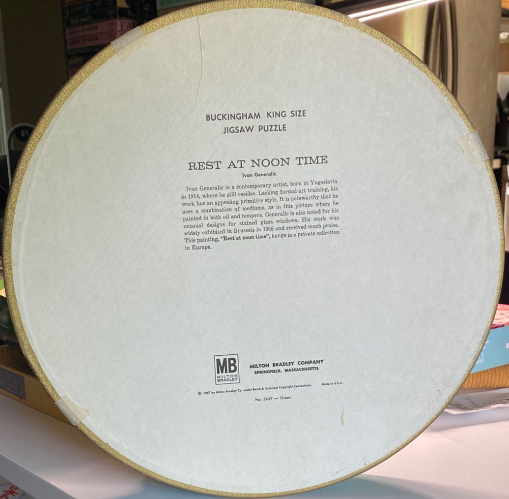 Rest At Noon Time - Milton Bradley puzzle collectible - Main Image 2