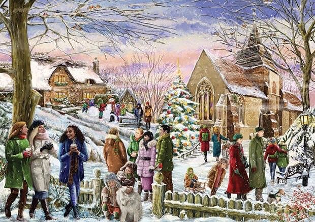 Festive Village - Falcon de luxe puzzle collectible [Barcode 8710126113523] - Main Image 3