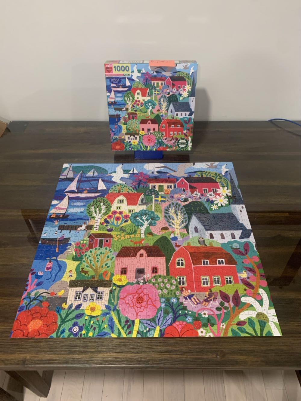 Swedish Fishing Village NEW - Eeboo puzzle collectible - Main Image 3