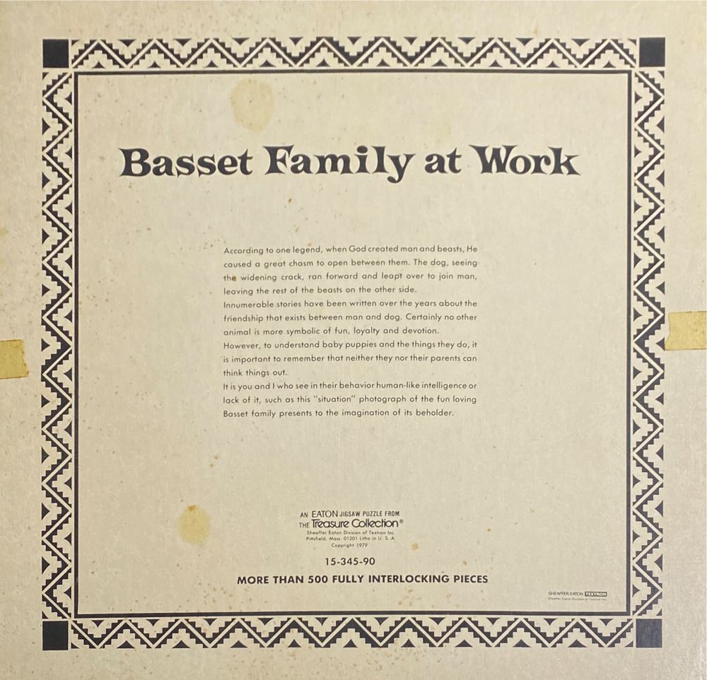 Basset Family At Work - Eaton puzzle collectible - Main Image 2