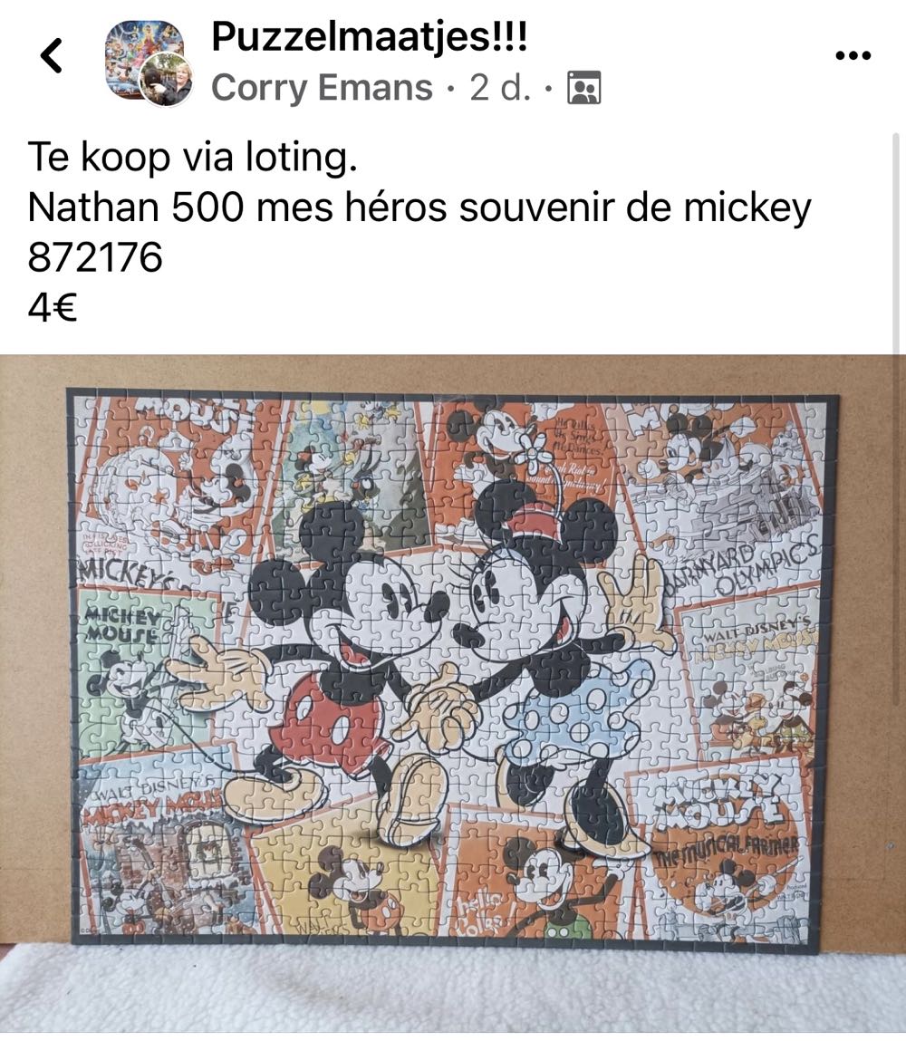 Memories Of Mickey NNK Betaald - Ravensburger/Nathan puzzle collectible - Main Image 4