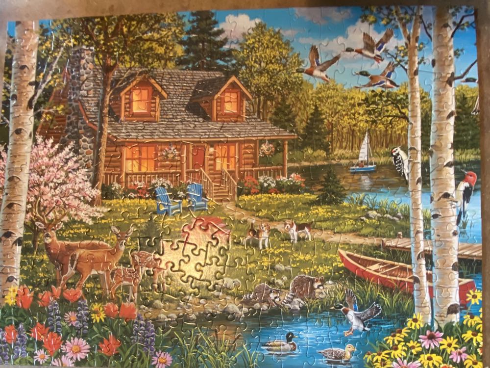 Springtime At The Lake - Bits & Pieces puzzle collectible [Barcode 192949078452] - Main Image 2