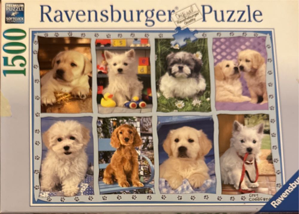 Puppies - Ravensburger puzzle collectible [Barcode 4005556163748] - Main Image 1