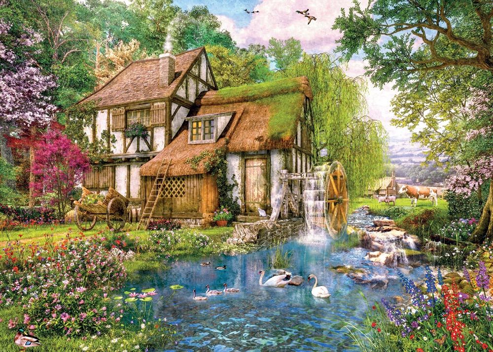Watermill Cottage - Falcon de luxe puzzle collectible [Barcode 8710126113738] - Main Image 3