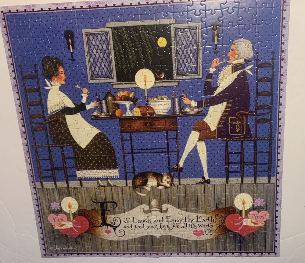 Dining Sweethearts - Buffalo Games 🇺🇸 puzzle collectible [Barcode 079346226061] - Main Image 2