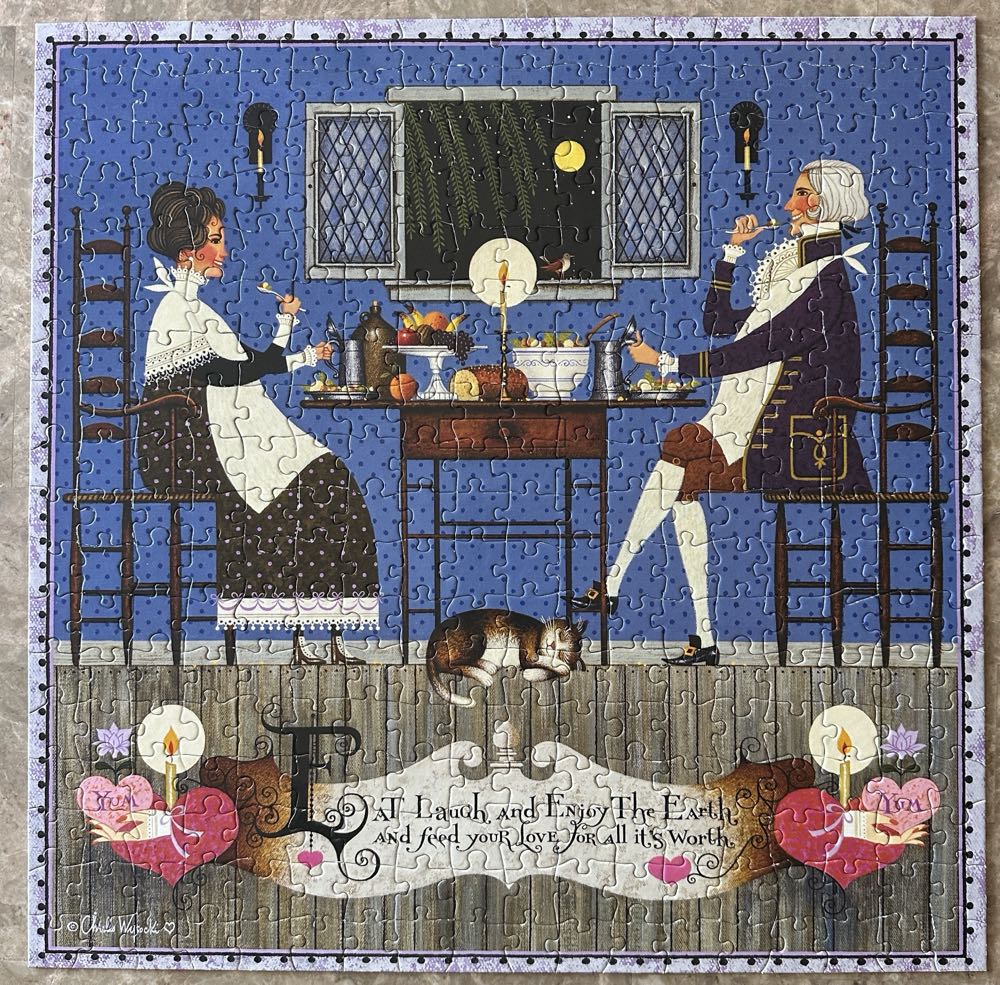 Dining Sweethearts - Buffalo Games 🇺🇸 puzzle collectible [Barcode 079346226061] - Main Image 3