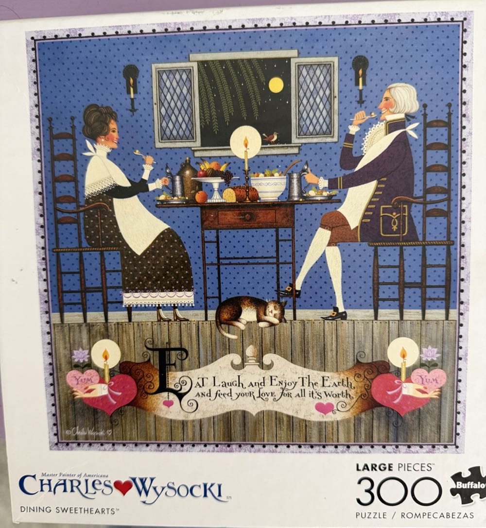 Dining Sweethearts - Buffalo Games 🇺🇸 puzzle collectible [Barcode 079346226061] - Main Image 4