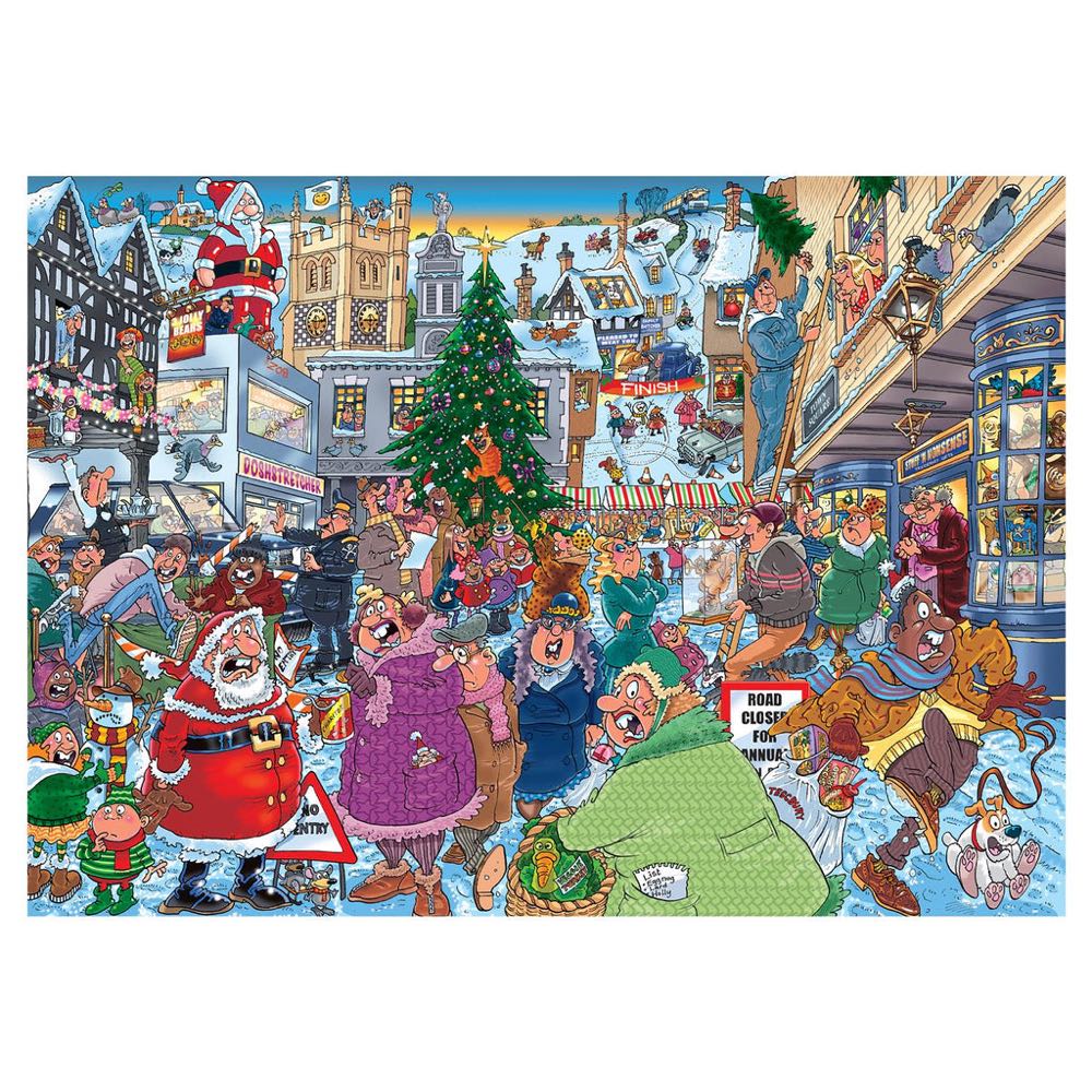 Wasgij Christmas 19: Santa Dash 🔵 - Jumbo puzzle collectible [Barcode 8710126000212] - Main Image 2