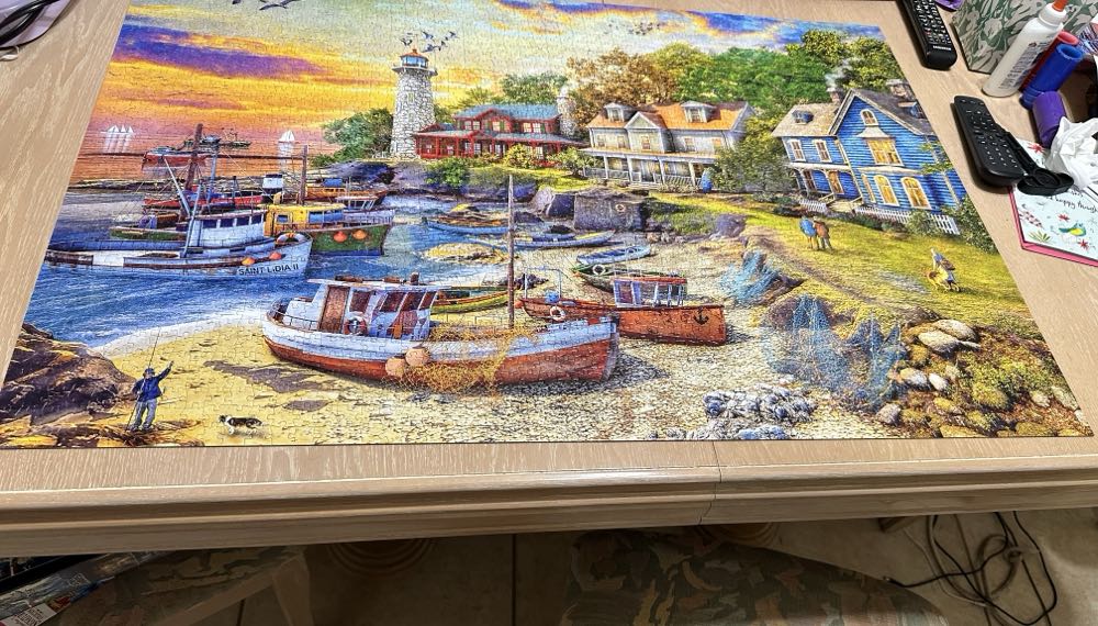 American Harbor Town - Buffalo Games puzzle collectible - Main Image 2