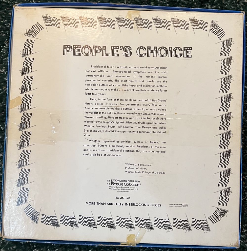 People’s Choice-SOLD - Eaton puzzle collectible - Main Image 2